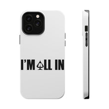 DistinctInk ToughCase for Apple iPhone, Compatible with MagSafe Charging - I'm All In - Poker Casino Cards Gambling