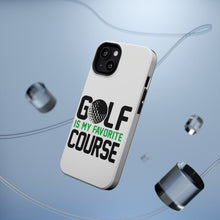 DistinctInk ToughCase for Apple iPhone, Compatible with MagSafe Charging - Golf Is MY Favorite Course