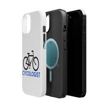 DistinctInk ToughCase for Apple iPhone, Compatible with MagSafe Charging - Cycologist Bicycle Cycling