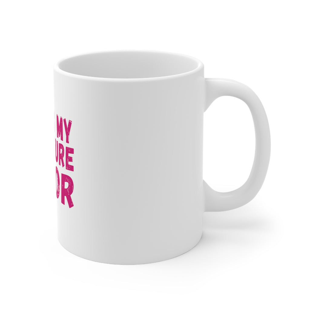 Glossy White Coffee / Tea Mug - Pink is My Signature Color, view 3