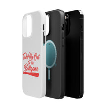 DistinctInk ToughCase for Apple iPhone, Compatible with MagSafe Charging - Take Me Out to the Ballgame Baseball
