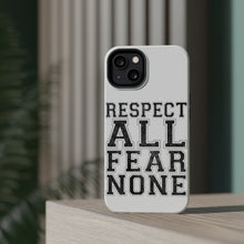 DistinctInk ToughCase for Apple iPhone, Compatible with MagSafe Charging - Respect All Fear None