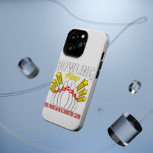 DistinctInk ToughCase for Apple iPhone, Compatible with MagSafe Charging - Bowling Alley The Poor Man's Country Club