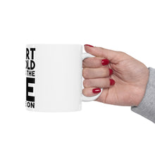 DistinctInk Glossy White Coffee / Tea Mug - Heart as Cold as the Ice I Skate On