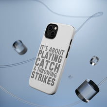 DistinctInk ToughCase for Apple iPhone, Compatible with MagSafe Charging - It's About Playing Catch & Throwing Strikes