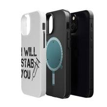 DistinctInk ToughCase for Apple iPhone, Compatible with MagSafe Charging - I Will Stab You Nurse Needle