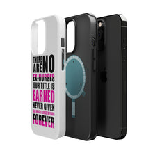 DistinctInk ToughCase for Apple iPhone, Compatible with MagSafe Charging - No Ex Nurses Title is Earned Forever