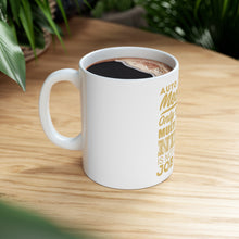 DistinctInk Glossy White Coffee / Tea Mug - Auto Mechanic Multi Tasking Ninja