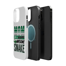 DistinctInk ToughCase for Apple iPhone, Compatible with MagSafe Charging - Mom of a Freaking Awesome Snake