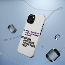 DistinctInk ToughCase for Apple iPhone, Compatible with MagSafe Charging - Whisper Dirty Things In My Ear Marriage