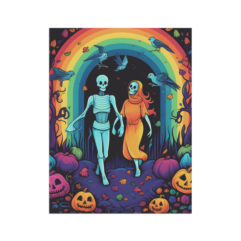 Garden & House Banner Flag with The Enduring Beauty of Writing Design for Halloween LGBTQ+ Pride, view 15
