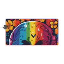 DistinctInk LED Gaming Mouse Pad with A World of Possibilities Design for LGBTQ+ Pride