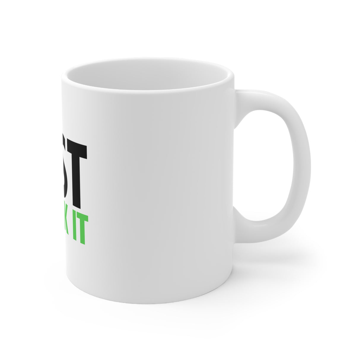 Glossy White Coffee / Tea Mug - Just Twerk It, view 3