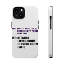 DistinctInk ToughCase for Apple iPhone, Compatible with MagSafe Charging - Whisper Dirty Things In My Ear Marriage