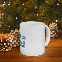 DistinctInk Glossy White Coffee / Tea Mug - H20 = 2 Parts Heart 1 Part Obsession
