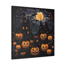 DistinctInk Canvas Wall Art with Spooky All Hallows' Eve for Halloween