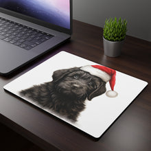 DistinctInk Mouse Pad - 1/4" Foam Rubber - Black Russian Terrier Puppy Drawing
