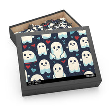 DistinctInk Jigsaw Puzzle with Skelephants and Ghostly Ghouls Design for Halloween