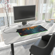 DistinctInk LED Gaming Mouse Pad with Haunted Evening Nightmare Design for Halloween