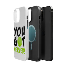 DistinctInk ToughCase for Apple iPhone, Compatible with MagSafe Charging - You Got Served Tennis