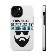 DistinctInk ToughCase for Apple iPhone, Compatible with MagSafe Charging - This Beard is Fueled by Moonshine