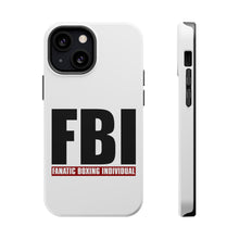 DistinctInk ToughCase for Apple iPhone, Compatible with MagSafe Charging - FBI Fanatic Boxing Individual