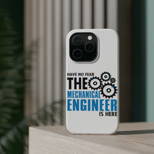DistinctInk ToughCase for Apple iPhone, Compatible with MagSafe Charging - No Fear Mechanical Engineer is Here