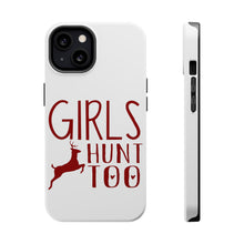 DistinctInk ToughCase for Apple iPhone, Compatible with MagSafe Charging - Girls Hunt Too - Deer