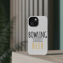 DistinctInk ToughCase for Apple iPhone, Compatible with MagSafe Charging - Bowling and Beer