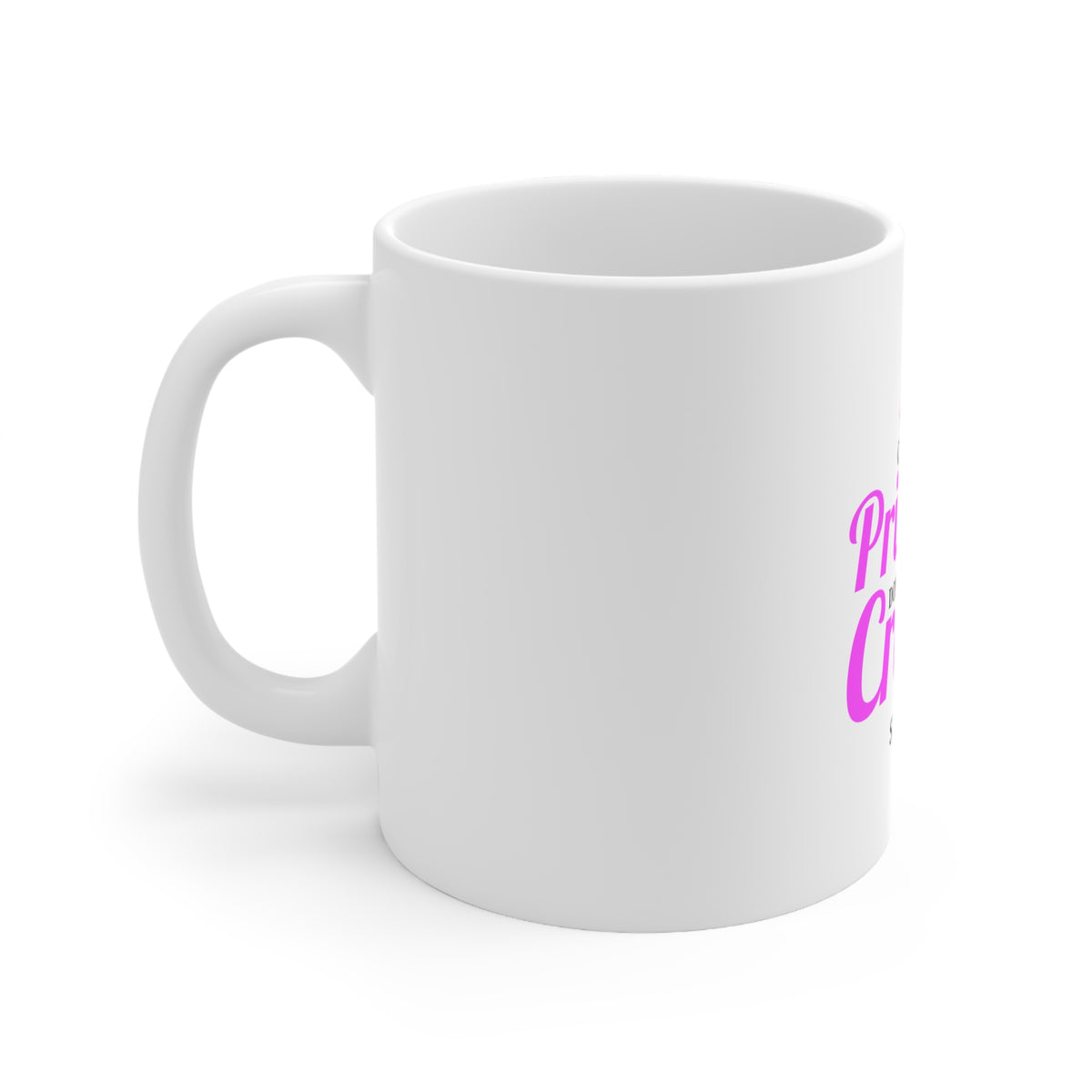Glossy White Coffee / Tea Mug - Chin Up Princess Don't Let That Crown Slip Off, view 2