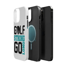DistinctInk ToughCase for Apple iPhone, Compatible with MagSafe Charging - Golf Strong Go Long