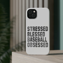 DistinctInk ToughCase for Apple iPhone, Compatible with MagSafe Charging - Stressed Blessed Baseball Obsessed