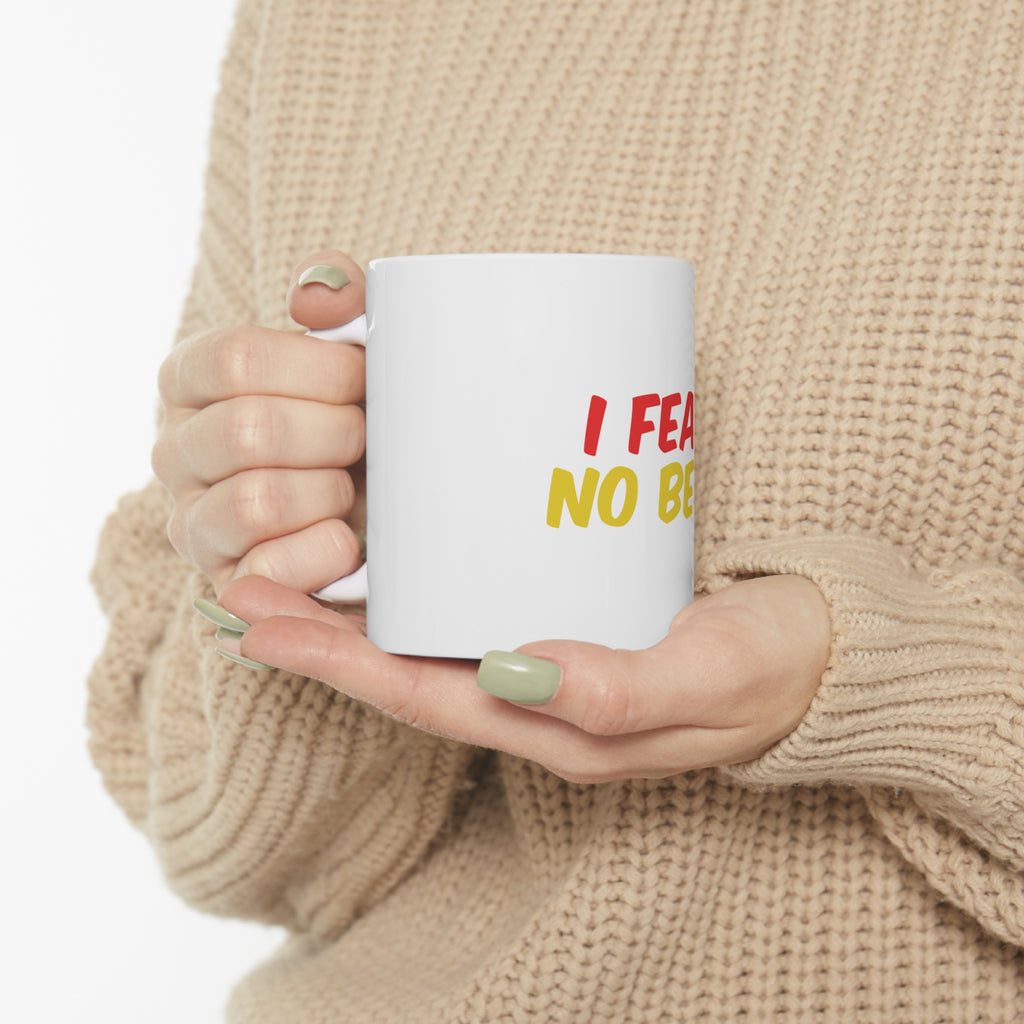 Glossy White Coffee / Tea Mug - I Fear No Beer, view 10
