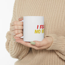 DistinctInk Glossy White Coffee / Tea Mug - I Fear No Beer