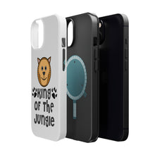 DistinctInk ToughCase for Apple iPhone, Compatible with MagSafe Charging - King of the Jungle - Lion