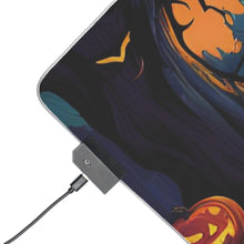 DistinctInk LED Gaming Mouse Pad with Haunted Evening Nightmare Design for Halloween
