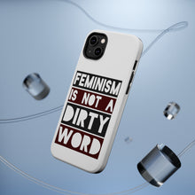 DistinctInk ToughCase for Apple iPhone, Compatible with MagSafe Charging - Feminism is NOT A Dirty Word