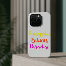 DistinctInk ToughCase for Apple iPhone, Compatible with MagSafe Charging - Pineapples Bikinis Paradise