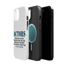 DistinctInk ToughCase for Apple iPhone, Compatible with MagSafe Charging - Actors Dream Train Study Work for Screen Time
