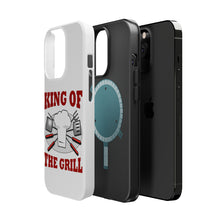 DistinctInk ToughCase for Apple iPhone, Compatible with MagSafe Charging - King of the Grill BBQ Barbecue