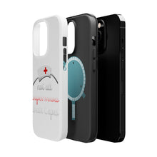DistinctInk ToughCase for Apple iPhone, Compatible with MagSafe Charging - Nurse - Not All Super Heroes Wear Capes
