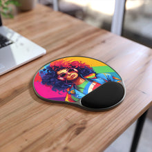 DistinctInk Mouse Pad with Wrist Rest  with Living a Full Life Design for LGBTQ+ Pride