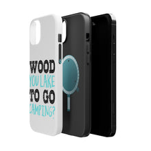 DistinctInk ToughCase for Apple iPhone, Compatible with MagSafe Charging - Wood You Lake to Go Camping