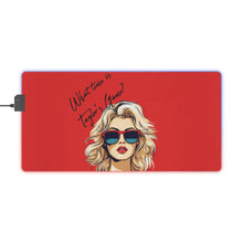 DistinctInk LED Gaming Mouse Pad with What Time Is Taylor's Game? design