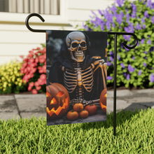 DistinctInk Garden & House Banner / Flag with Skellington's Spooky Soiree Design for Halloween