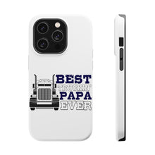 DistinctInk ToughCase for Apple iPhone, Compatible with MagSafe Charging - Best Truckin' Papa Ever