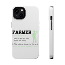 DistinctInk ToughCase for Apple iPhone, Compatible with MagSafe Charging - Farmer Definition - Few Who Feeds Many