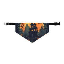 DistinctInk Adjustable Pet Banana Collar with Spooky Trick or Treating Design for Halloween