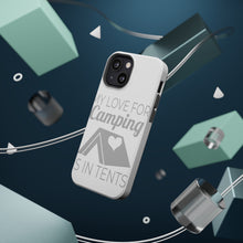 DistinctInk ToughCase for Apple iPhone, Compatible with MagSafe Charging - My Love For Camping is In Tents