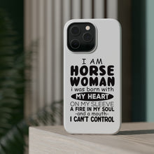 DistinctInk ToughCase for Apple iPhone, Compatible with MagSafe Charging - I Am A Horse Woman - Can't Control